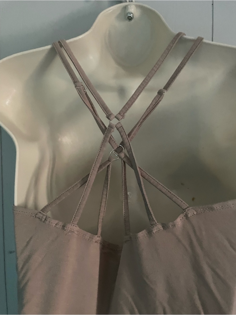 Daytrip Double-Strap Slip Tank Top in Taupe - Picture 2 of 4